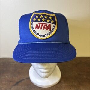 Vintage NTPA Tractor Patch Snapback Trucker Hat Cap 80's *As Is* Mesh & Foam